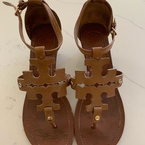 Tory Burch brown wedge sandals